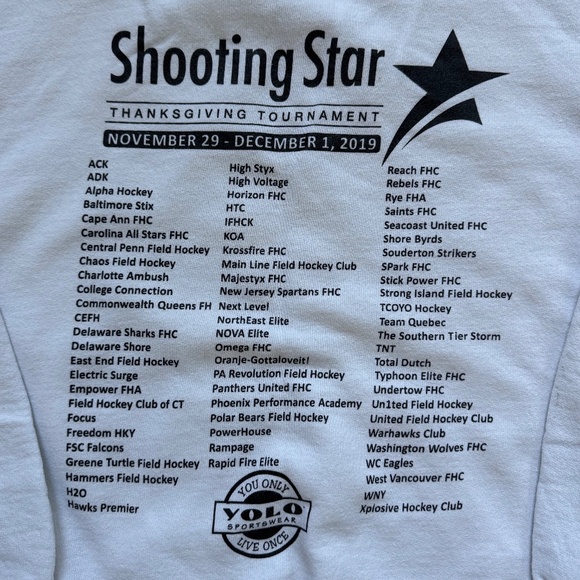 Shooting Star Thanksgiving Tournament Field Hockey Hoodie - Picture 4 of 4